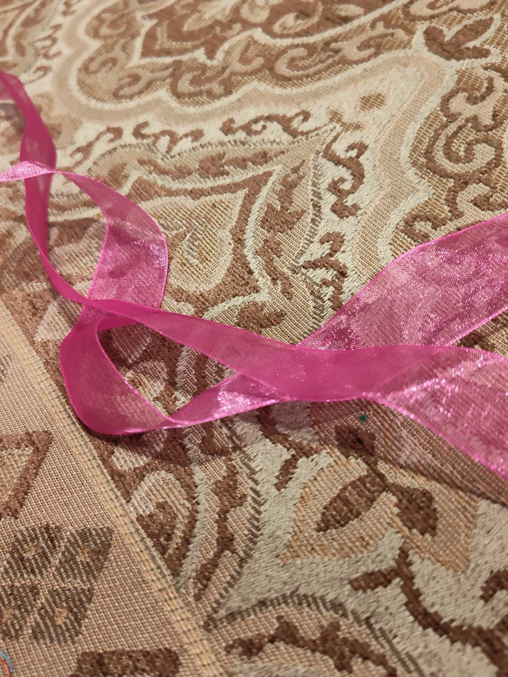 Bright Pink Sheer Organza Ribbon for Party Decorations